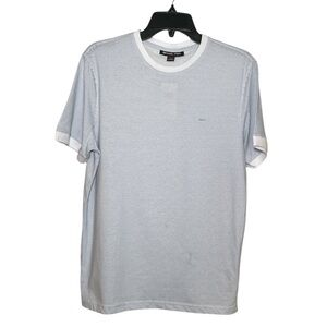 Michael Kors white with blue print T-shirt sz S